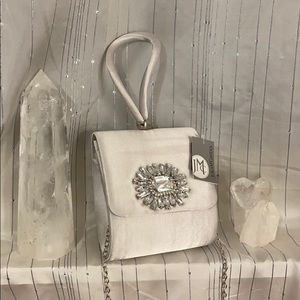Silver hand bag